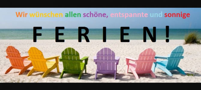 Sommerferien vom 1. Juli bis zum 1. September 2019